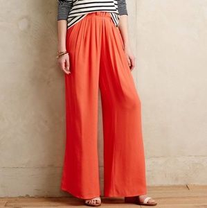 NWT Anthropologie Harlyn orange wide leg pants
